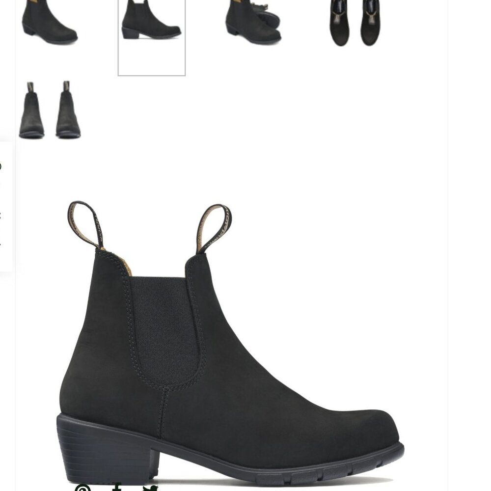 Blundstone 1960 black nubuck heeled boot US 9 UK 6 - Picture 7 of 7